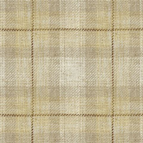 Kintyre Check Natural Upholstery Fabric