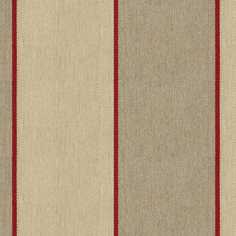 Regatta Stripe 3 Peony Upholstery Fabric