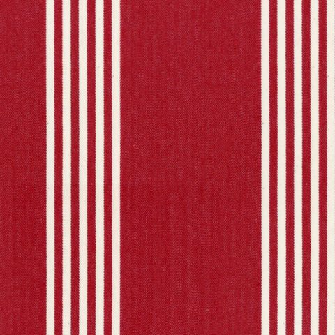 Oxford Stripe Peony Upholstery Fabric