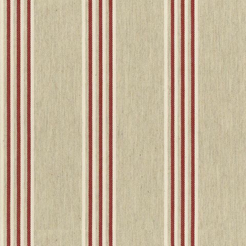 Henley Stripe Cream/Peony Upholstery Fabric