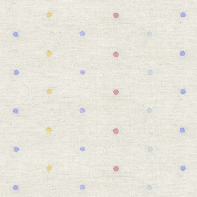 Ian Mankin The Peony and Pink Collection Embroidered Union Spot Rainbow
