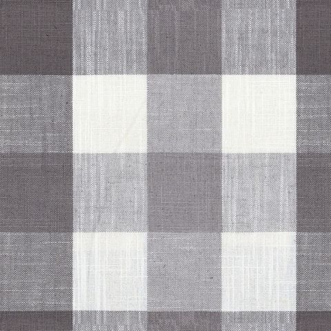 Oban Check Grey Upholstery Fabric