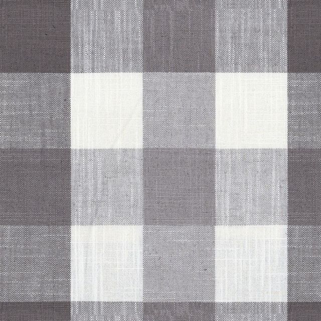 Ian Mankin The Charcoal and Grey Collection Oban Check Grey Upholstery Fabric