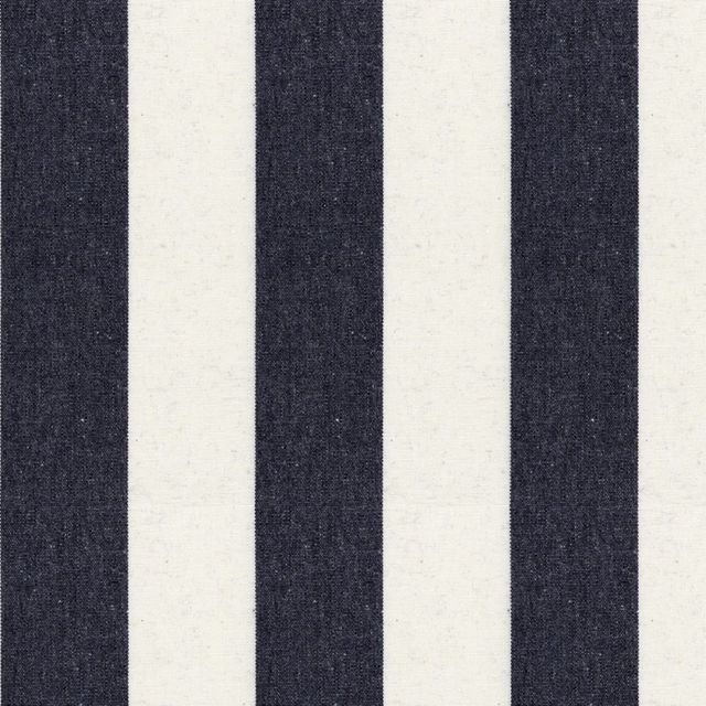 Ian Mankin The Charcoal and Grey Collection Devon Stripe Black