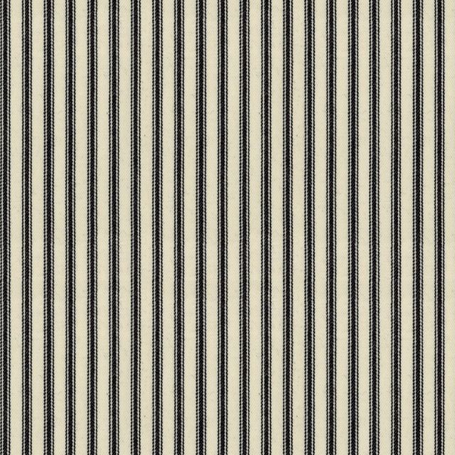 Ian Mankin The Charcoal and Grey Collection Ticking Stripe 1 Black