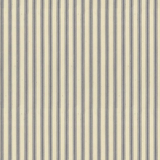 Ian Mankin The Charcoal and Grey Collection Ticking Stripe 1 Silver