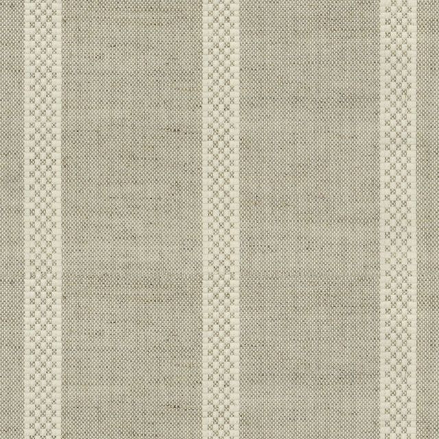 Ian Mankin The Ivory and Natural Collection Hopsack Stripe Natural