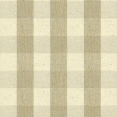 Suffolk Check Large Cream Upholstery Fabric