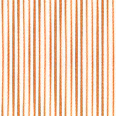 Ticking Stripe 1 Orange Upholstery Fabric