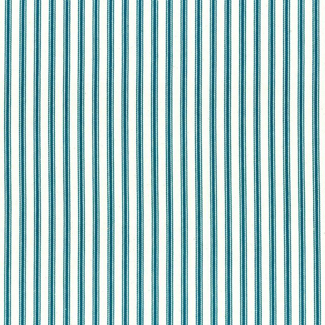 Ian Mankin The Ticking Archive - One Ticking Stripe 1 Peacock Upholstery Fabric