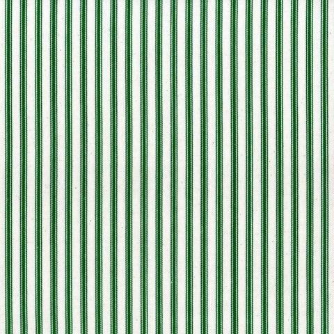 Ticking Stripe 1 Racing Green Upholstery Fabric