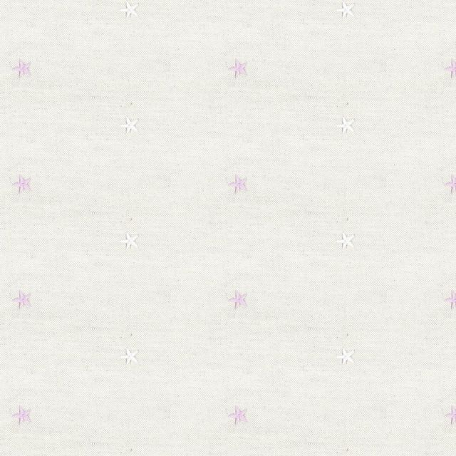 Ian Mankin The Peony and Pink Collection Embroidered Union Star Pink