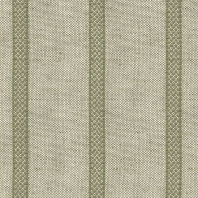 Ian Mankin The Sage and Mint Collection Hopsack Stripe Sage