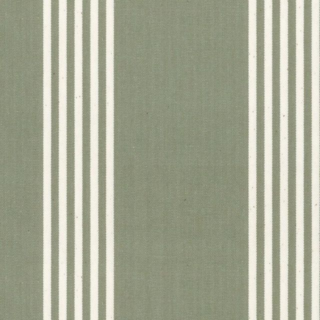Ian Mankin The Sage and Mint Collection Oxford Stripe Sage