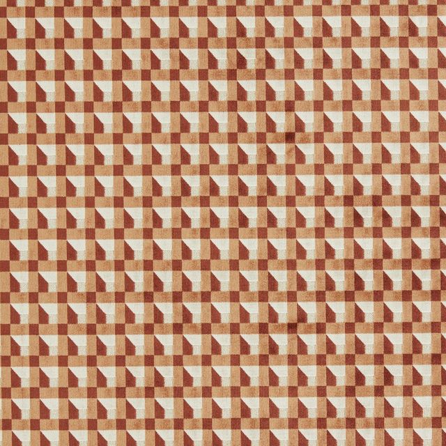 Harlequin Colour 3 Fabrics Blocks Paprika/Bark/Bleached Coral Upholstery Fabric