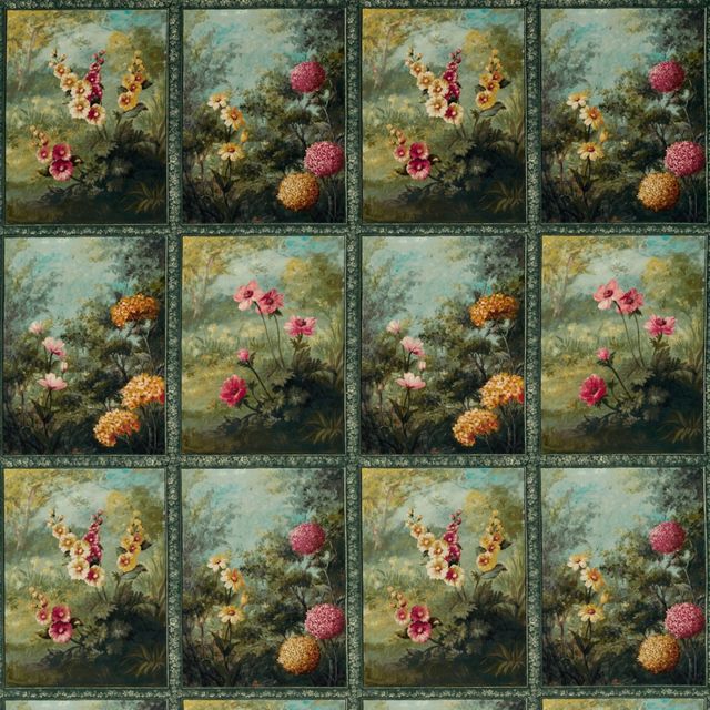 Clarke and Clarke Marianne Fabric ARTUS FOREST VELVET