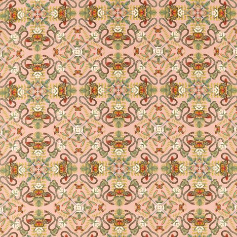 EMERALD FOREST BLUSH LINEN Upholstery Fabric