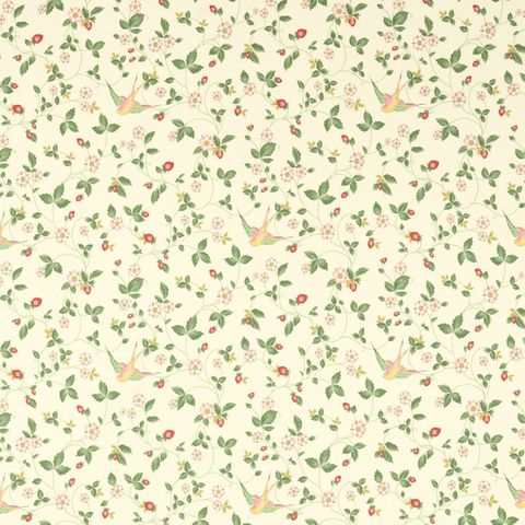 WILD STRAWBERRY IVORY LINEN Upholstery Fabric