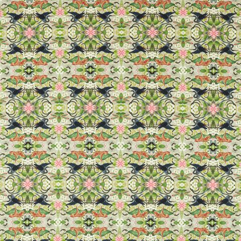 WONDERLUST TEA STORY DOVE Upholstery Fabric