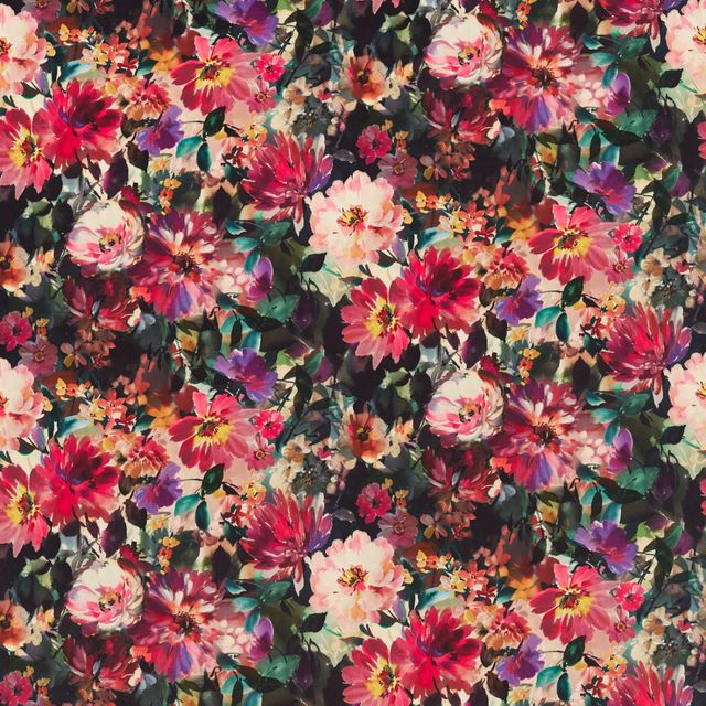 Clarke and Clarke Exotica 2 Fabric TAHITI FUCHSIA VELVET