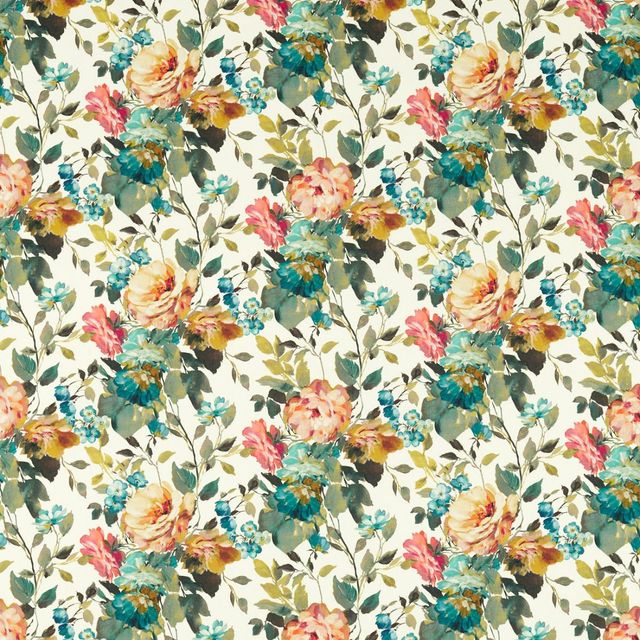 Clarke and Clarke Exotica 2 Fabric BLOOM ANTIQUE Upholstery Fabric