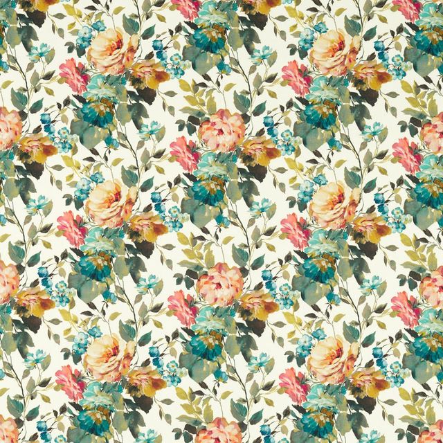 Clarke and Clarke Exotica 2 Fabric BLOOM ANTIQUE