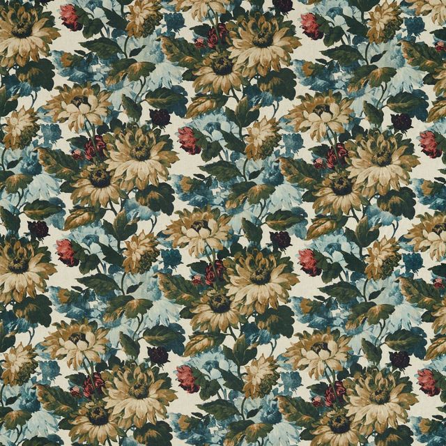 Clarke and Clarke Marianne Fabric SUNFOREST ANTIQUE
