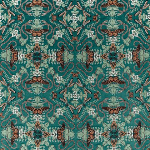 EMERALD FOREST TEAL JACQUARD