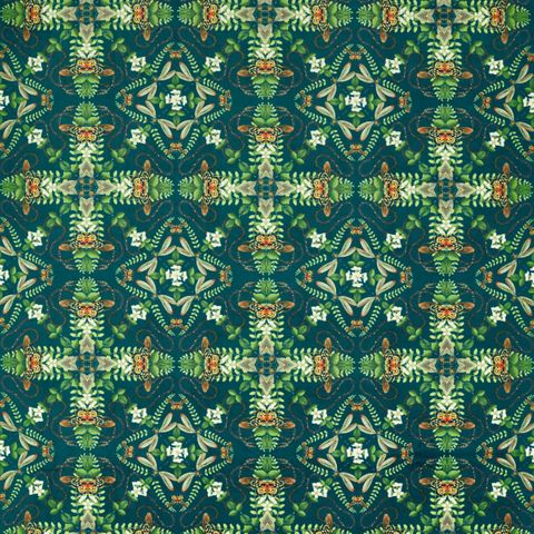 EMERALD FOREST TEAL VELVET Upholstery Fabric