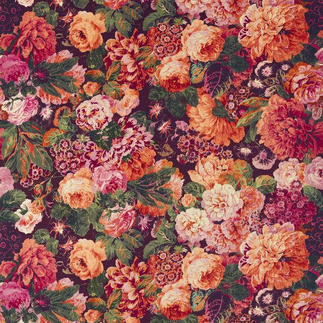 Sanderson One Sixty Fabrics Very Rose and Peony Wild Plum