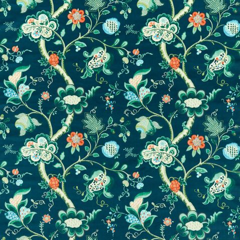 Roslyn Eucalyptus/Rowan Berry Upholstery Fabric