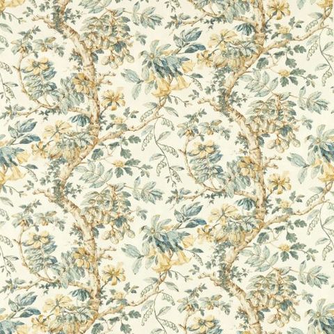 Coromandel Print Stockholm Blue Upholstery Fabric