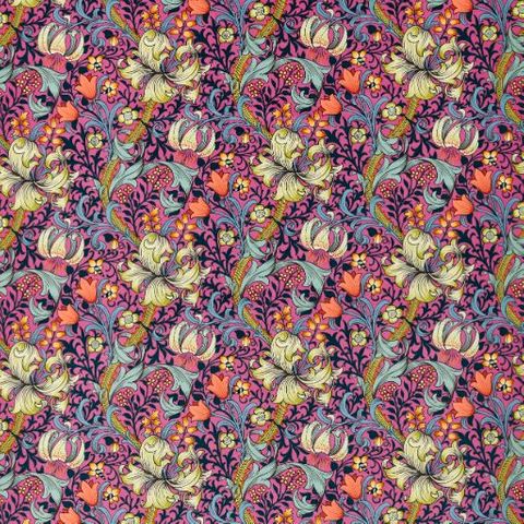 Golden Lily Serotonin Pink Upholstery Fabric