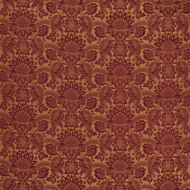 Zoffany Suffolk Damasks & Stripes Pomegranate Brocatelle Cochineal