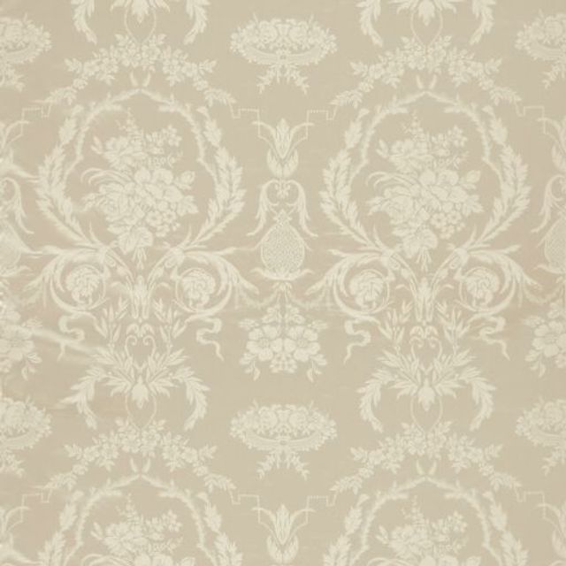 Zoffany Suffolk Damasks & Stripes Arabesque Silk Warm White