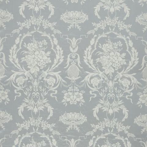 Arabesque Silk Quartz Grey Voile Fabric