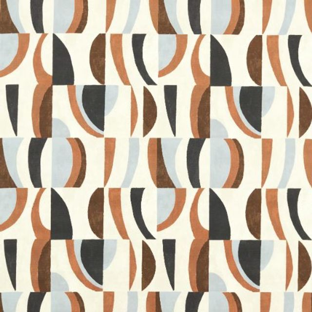 Harlequin Reflect Torillo Black Earth/Cornflower/Walnut Upholstery Fabric