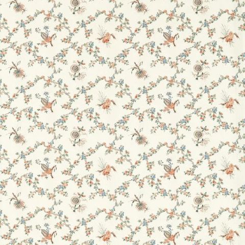 Trelliage Sandstone/Woad Upholstery Fabric