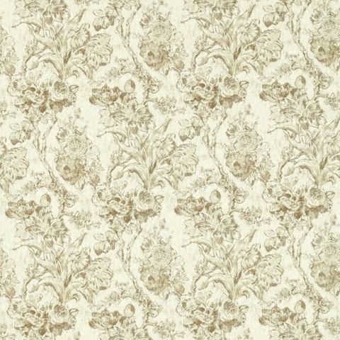 Fringed Tulip Toile Jute Upholstery Fabric