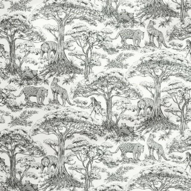 Clarke and Clarke Breegan Jane x Clarke and Clarke Kisumu Noir Upholstery Fabric