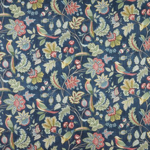 Chanterelle Navy Upholstery Fabric