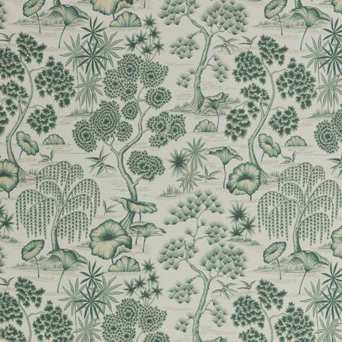 Porcelaine Evergreen Upholstery Fabric
