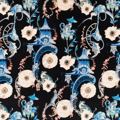 Euphoria Velvet Cobalt Upholstery Fabric
