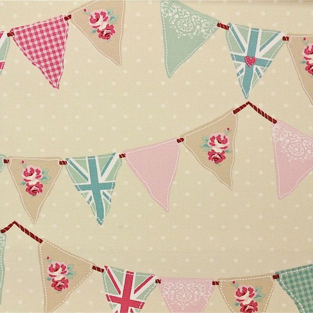 Fryetts Surf & Turf Bunting Pink Upholstery Fabric