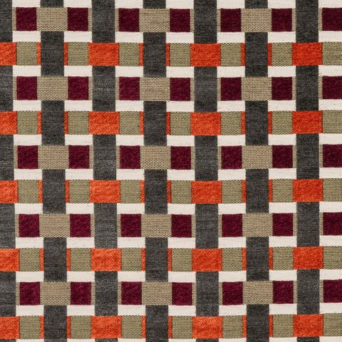 Rhythm Burnt Orange Upholstery Fabric