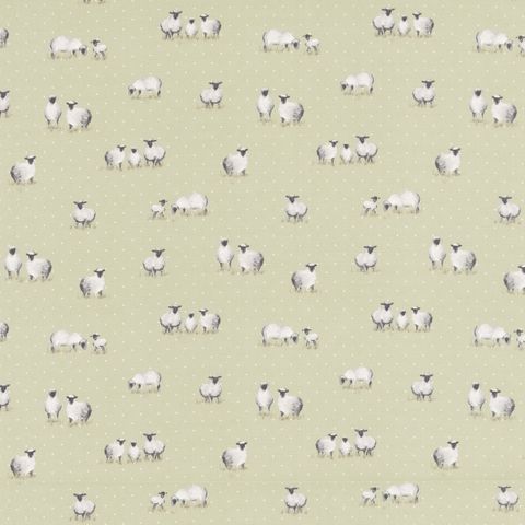 Sheepy Sage Upholstery Fabric