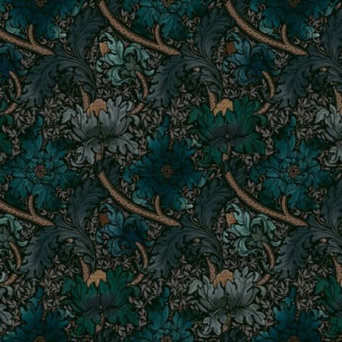 Morris Major Peacock Upholstery Fabric