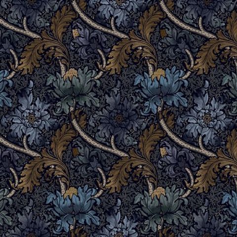 Morris Major University Blue Upholstery Fabric