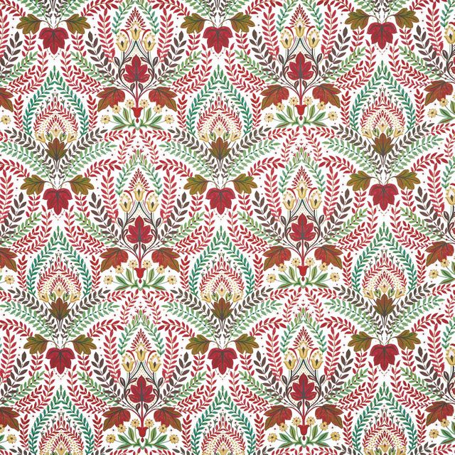 Script Cherry Upholstery Fabric