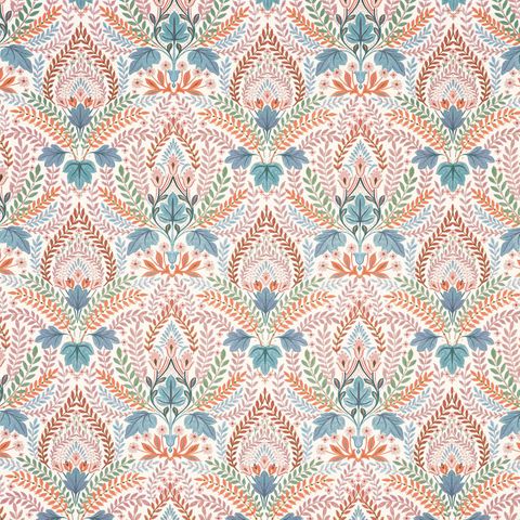 Script Peach Upholstery Fabric